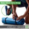 Gaiam Essentials Thick Yoga Mat Fitness & Exercise Mat with Easy-Cinch Carrier Strap, Black, 72"L X 24"W X 2/5 Inch Thick