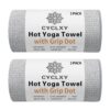 CYCLXY 2 Pack Hot Yoga Towel with Grip Dot，Stickyfiber Yoga Mat Towels Non Slip for Hot Yoga,Absorbent Microfiber Sweat Anti-Slip Cover,Bikram,Pilates,Exercise,Fitness