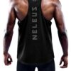 NELEUS Men's 3 Pack Dry Fit Y-Back Muscle Tank Workout Gym Shirt,5031,Black,Grey,Olive Green,M