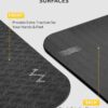 CAMBIVO Large Yoga Mat (6'x 4'), Extra Wide Workout Mat for Men and Women, 1/3 &1/4 Thick Exercise Fitness TPE Mat for Home Gym, Yoga, Pilates, Workout (Black),6mm